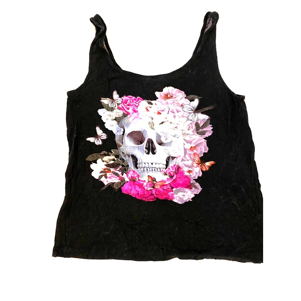 Skull Floral Graphic Tank 💀🌸